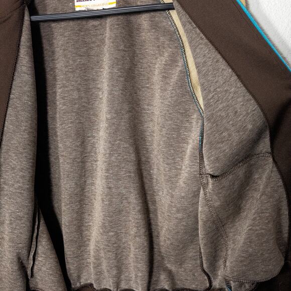 Mervyn’s Jacket Men’s Small Retro Vintage 90s Trackwear Brown Colorblock Zip Up - Picture 8 of 12